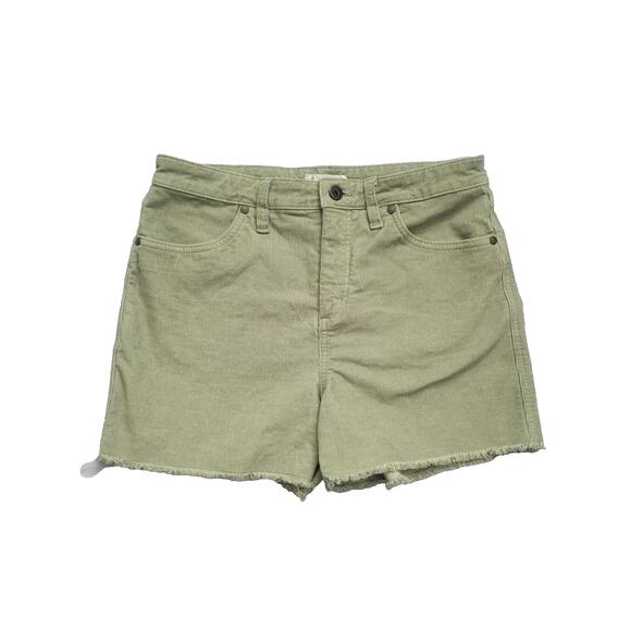 Carve Designs Oahu 4” Corduroy Raw Hem Shorts Size 4 Sage Green Coastal - Picture 1 of 7